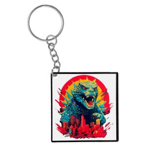 KEY_CHAIN_28 Godzilla Takes Down The City Keychain